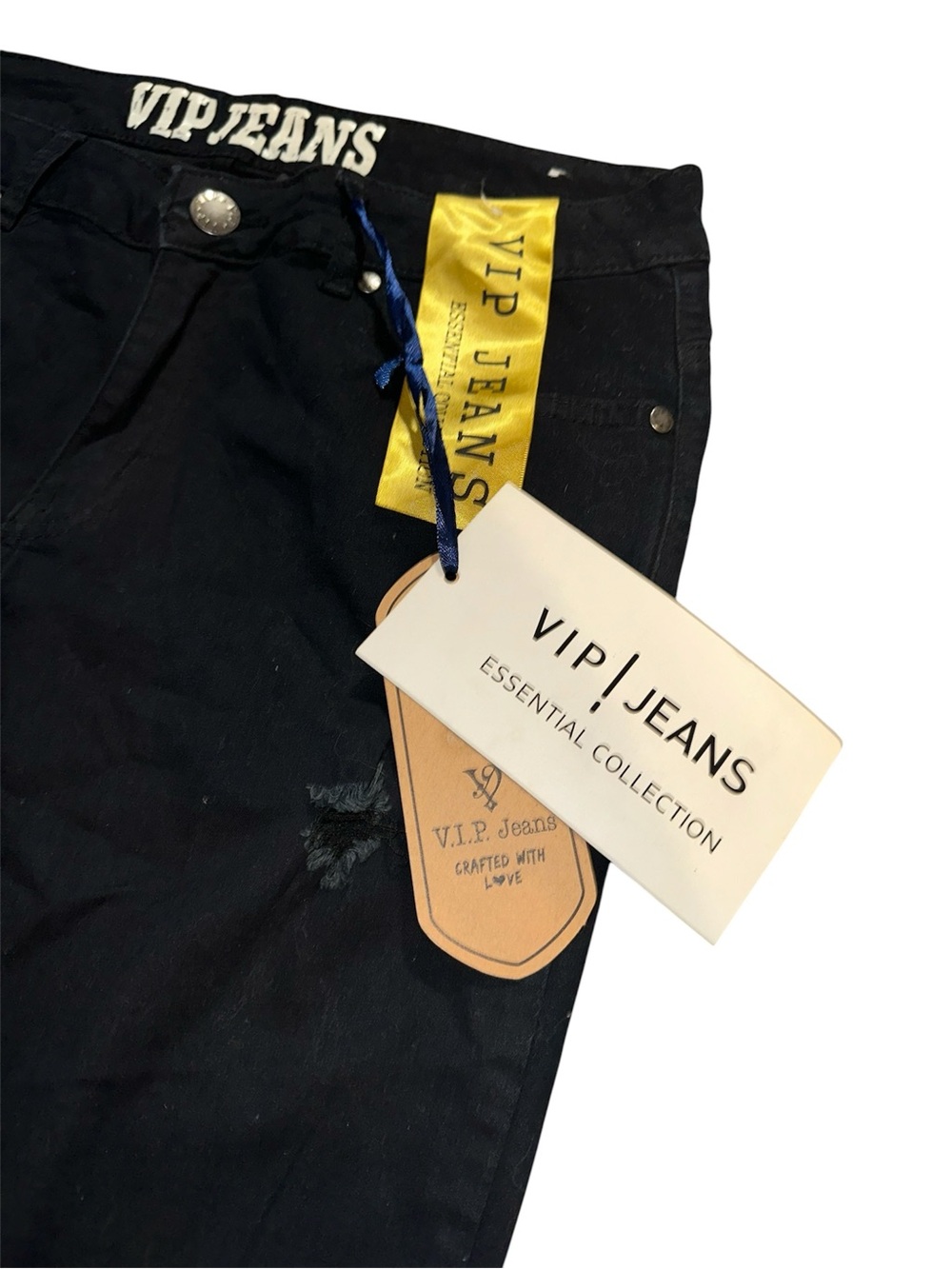 NWT VIP Black Skinny Jeans with Branded Waistband - Picture 3 of 13